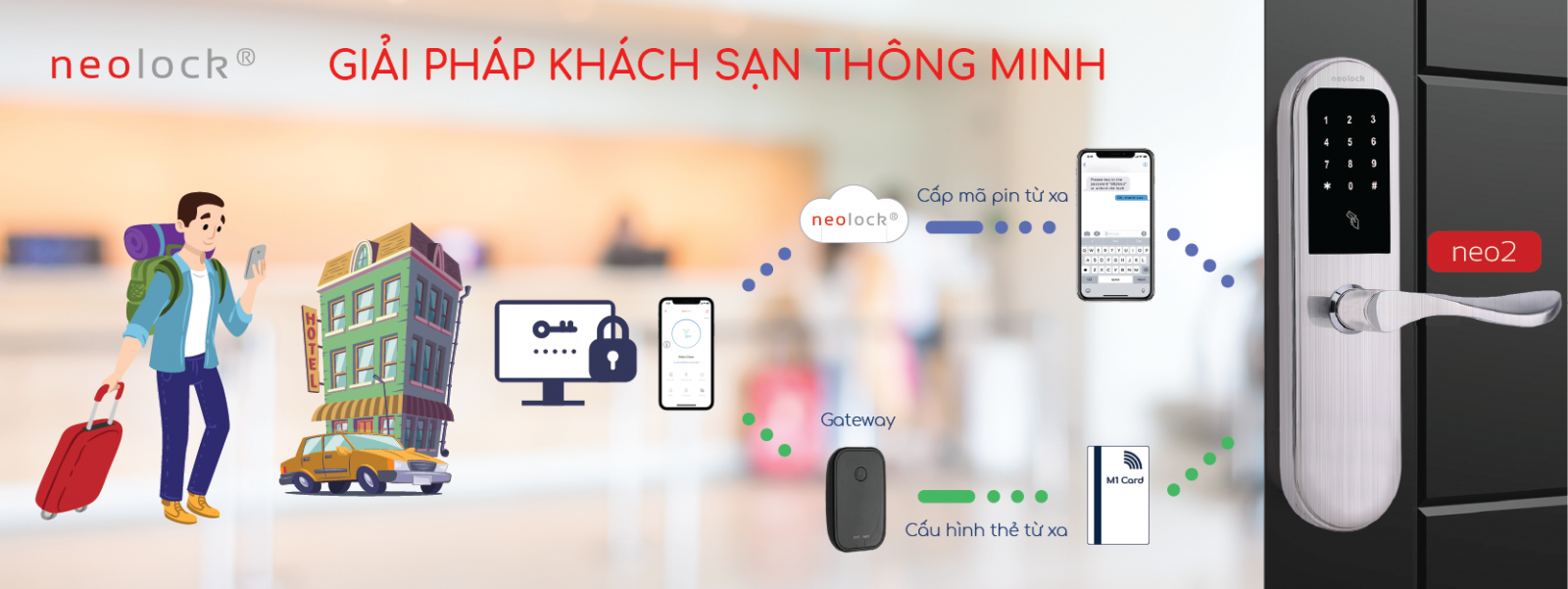 Tích hợp khóa cửa thông minh Neolock với nền tảng Luxstay, AirBnb